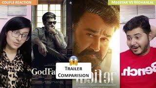 Couple Reaction on Lucifer VS God Father Trailer | Megastar Vs Mohanlal | Original Vs Remake