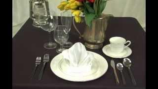 Napkin-Folding Tutorial: Fleur-de-lis by LinenTablecloth