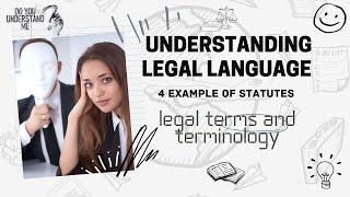 Legal Terminology | Statute Law Explained | Learn Legal Language