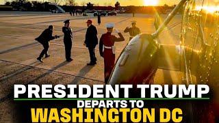 President Trump departs from Mar-a-Lago I Palm Beach I Florida I Washington DC I USA I America