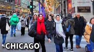 Chicago Christmas Walk  City Of Chicago On Friday | December 6, 2024 | 4K 60fps Video