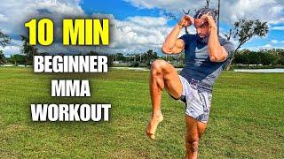 10 Min MMA Shadow Boxing Workout For Beginners | Basic Moves Anyone Can Learn