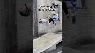 Quad backflip on a scooter!  - @Jordanclark14  #shorts #professional #gopro #scooter #stunt