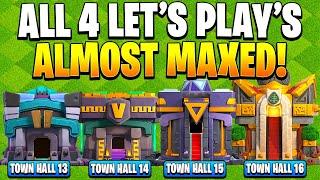 All 4 Accounts Are Almost MAXED?! Let’s Finish Strong! (TH13–TH16)