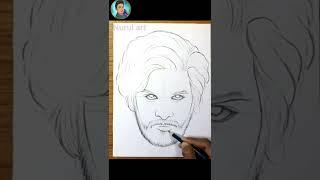 Easy Step to draw pushpa Allu arjun Outline #shorts