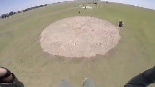 POV skydiving accuracy landing - dead center