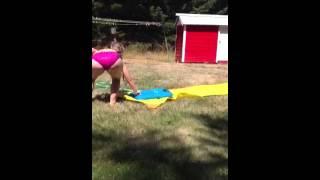 Ash & Natty slip n slide 8/6/13