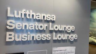 Lufthansa First Class Senator Lounge and Business Lounge in Munich Germany - Food and Drink