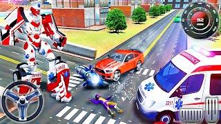 Ambulance Robot City Rescue Simulator - Transformation Van Emergency Drive - Android GamePlay