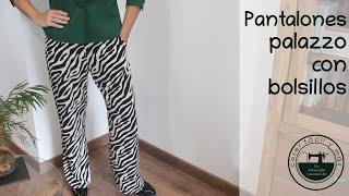 Pantalones palazzo animal print