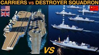 US & UK Carrier Groups vs Six Chinese Type 055 Destroyers (Naval Battle 138) | DCS