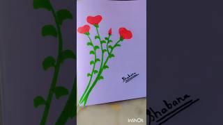 #Iqra's art #easy flower drawing with brush pen..