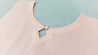 Beautiful Dori Loop Neck Design cutting and stitching | Reet Sewing Crafts