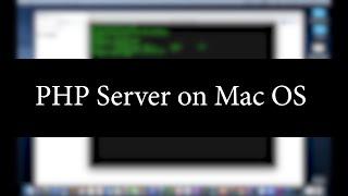 How to setup PHP server on Mac OS X