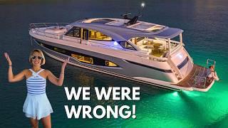 WE WERE WRONG!  Check out this Riviera 6800 Sport Yacht Platinum Edition Yacht Tour