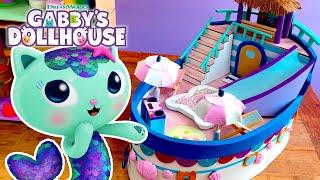 Crafting a Mini Mercat Cruise Ship! | Amazing Mermaid DIY | GABBY'S DOLLHOUSE