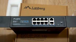 Lanberg POE switch RSFE-8P-2GE-120 unboxing