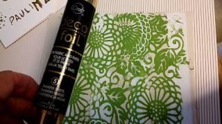 Foiling on cardstock and fabric using Alleene's Tack It Over &Over