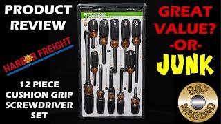 Product Review - Harbor Freight 61344 Pittsburgh 12 piece Cushion Grip Screwdriver Set