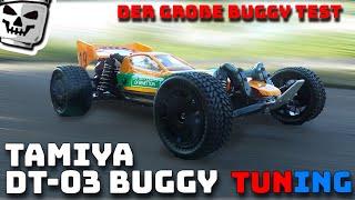 Tamiya Buggy Test DT-03 Neo Fighter mit und ohne Tuning was ist sinnvoll mehr Speed bessere Lenkung