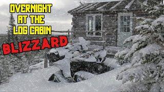 Log Cabin Overnight in a BLIZZARD