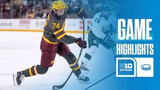 Michigan State at Minnesota | Highlights | Big Ten Hockey | 12/14/2024