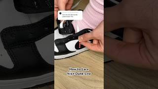 How to Lace Nike Dunk Low 🫡 #sneakers #nike #shoelaces #howtolace