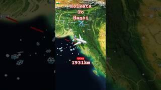 Kolkata To Hanoi by Aeroplane ️| #aviation #aeroplane #airplane #shorts #youtubeshorts #dubai