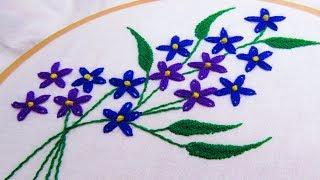 Hand embroidery  flower design by Nakshi Kantha World