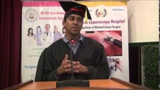 Dr. Vivek Viswanathan is giving the feedback about World Laparoscopy Hospital