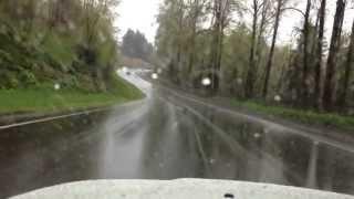 A wet cruise lap on the Pacific Raceway