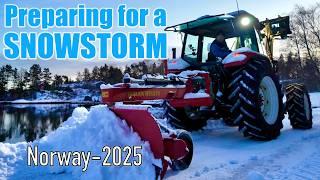 Snowplowing with a tractor!