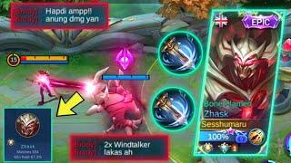 WHAT HAPPEN WHEN SESSHUMARU USE ONE OF HIS FAVORITE HERO "ZHASK"| 2X Windtalker! BAN ZHASK? | - MLBB