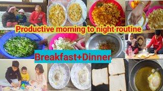 Productive morning to night vlog|Breakfast +Dinner|mom daily vlog|morning productive vlog