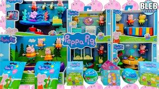 Peppa Pig Toy Collection ASMR unboxing No talking | Peppa family canoe trip | Aquarium Adventure