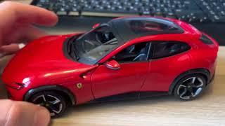 Обзор модели Ferrari Purosangue в масштабе 1:25 от Bburago