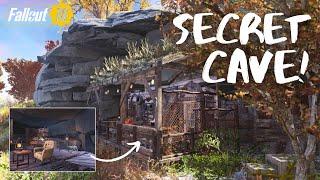 immersive abandoned CAVE HIDEOUT | Skyline Valley Fallout 76 CAMP Build Tutorial