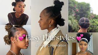 Quick and Easy 4c Hairstyles for Busy Mornings | Natural Hair Compilation