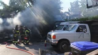 Poughkeepsie FD Battling a Garage Fire