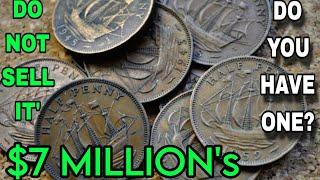 Top 6 Ultra UK half Penny RARE United kingdom Half Penny Coins in British history-Coins Worth money!