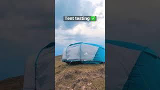 Quechua  camping tent testing