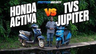 2024 TVS Jupiter vs Honda Activa 6G - Best 110cc Family Scooter? | MotorBeam