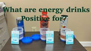 What do energy drinks themselves test positive for?