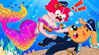 Mermaid Papillon Revealed Her Real Body When Saving Labrador - Sheriff Labrador Police Animation