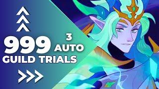 AFK arena // skylan guild trial 999 level // 3 AUTO !