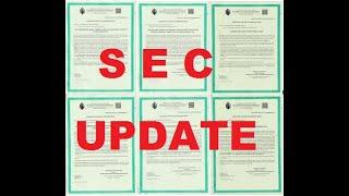 SECURITIES AND EXCHANGE COMMISSION  UPDATE