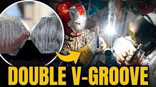 Heavy Structural Welding Made Easy: 1-Inch Plate Double V-Groove Explained