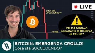 BITCOIN, CRYPTO: EMERGENZA CROLLO. CHE SUCCEDE? PERCHÉ SCENDE TUTTO? | TRUMP terrorizza anche NASDAQ