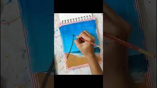 simple acrylic painting for beginners acrylic landscape painting tutorial #art #shorts #artist #yt