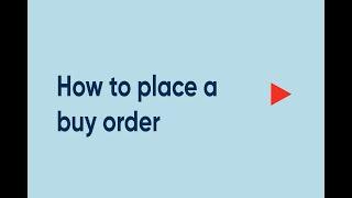 How to place a buy order